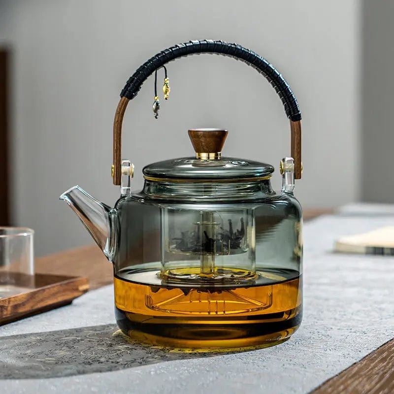 Retro Design Glass Teapot 1L