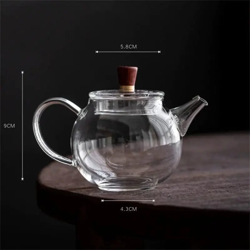 Small Round Glass Teapot 200ml