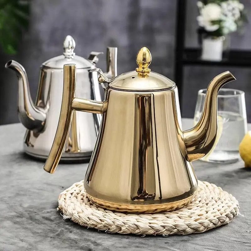 Tall Stainless Steel Teapot 1L - 1.5L