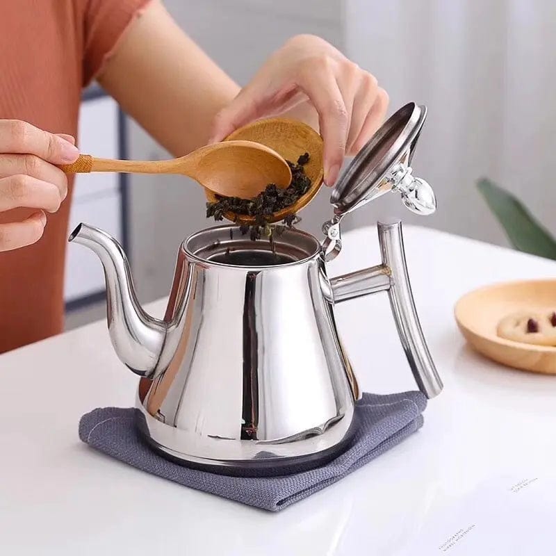 Tall Stainless Steel Teapot 1L - 1.5L