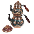 Turkish Double-Layered Copper Flower Teapot