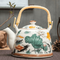 Chinese Porcelain Fish Teapot 900ML