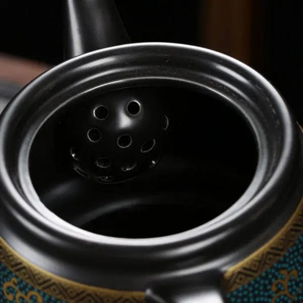 Vintage Black Chinese Ceramic Teapot 240 ml