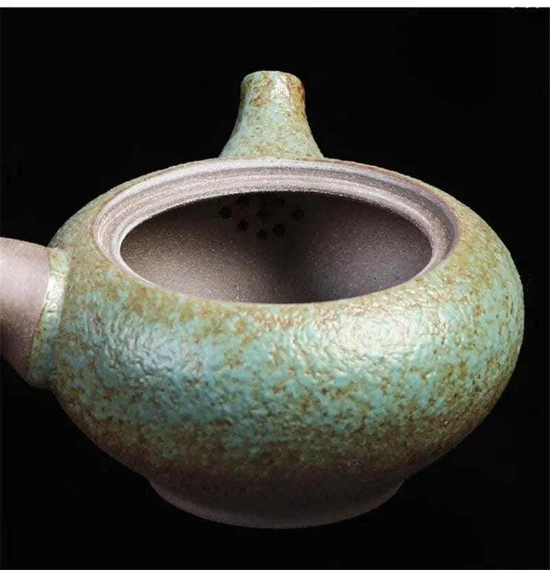 Vintage Kyusu Chinese Stoneware Ceramic Teapot 210ML