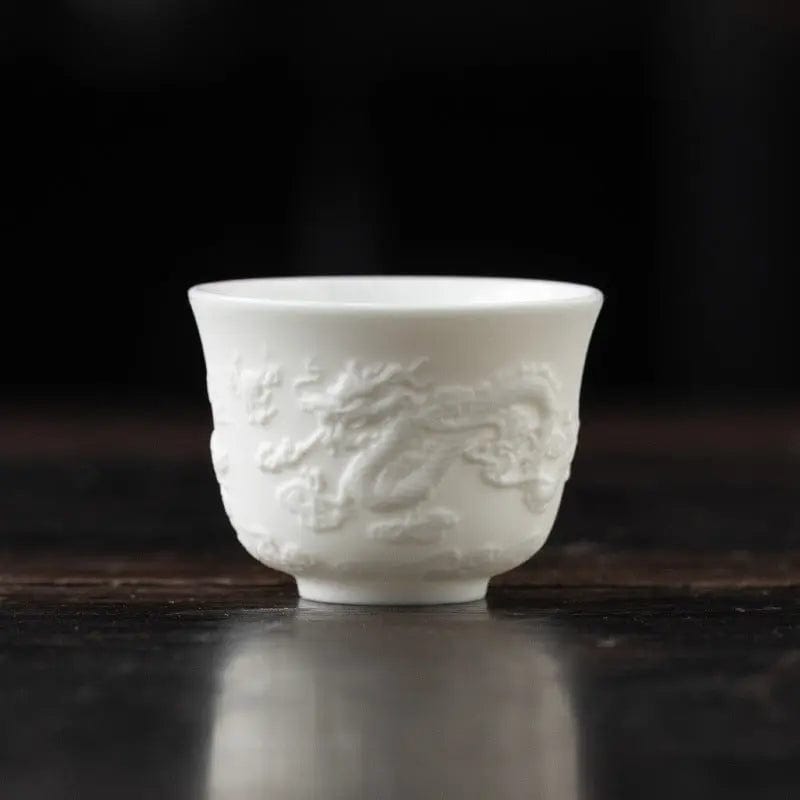 White and Fine Ceramic Teacup 50ml