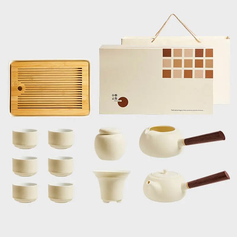White Chinese Ceramic Tea Set